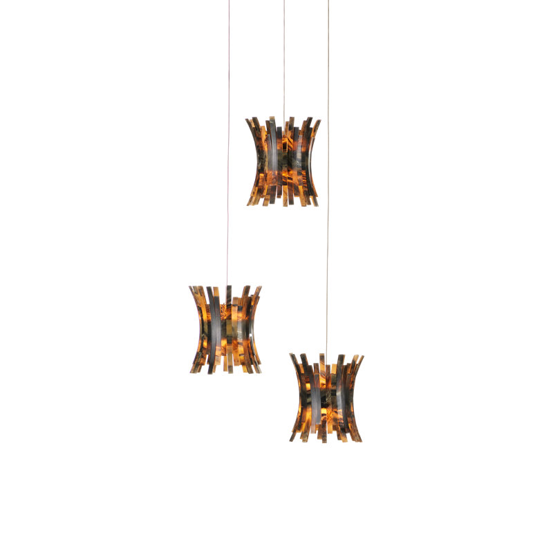 Alsop 3 - Light Silver Cluster Pendant