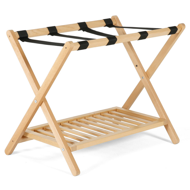 Porte-bagages pliable en bois de hêtre
