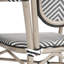 Chiles Stacking All-Weather Commercial Paris Chairs with Arms and Metal Frames-1286210823