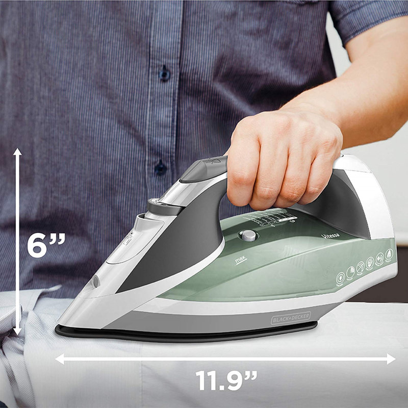 BLACK+DECKER Vitessa Advanced Steam Iron with Nonstick Soleplate, IR2020, Green