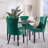 Velvet Dining Chairs, Upholstered High-end Tufted Dining Room Chair with Nailhead Back Ring-981963657-981963658