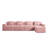 Modular 4 Seat L Shape Sectional Boneless Sofa, Cloud-Like Comfort With Deep Seats And Movable Ottoman, Corduroy Fabric-1598556960