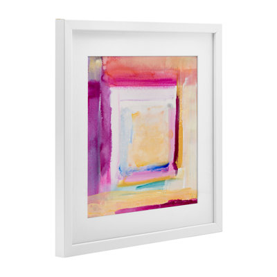 Vibrant Layers New Day Framed Print Under Glass, design by Lanie Loreth