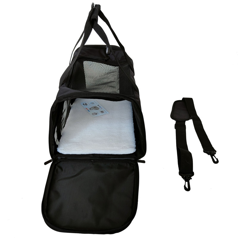 Ianthe Collapsible Pet Carrier, Black