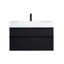VELA 36 Inch Wall Mounted Bathroom Vanity With Integrated Acrylic Sink, 2 Soft-Close Drawers, Pre-Assembled, Modern Floating Cabinet-121897191