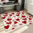 Vibrant Heart Pattern Area Rug, Non-Slip Machine Washable Indoor Floor Mat, Cozy Plush Accent, Decorative Home for Living Room Bedroom Valentine's Day Celebration-129222805