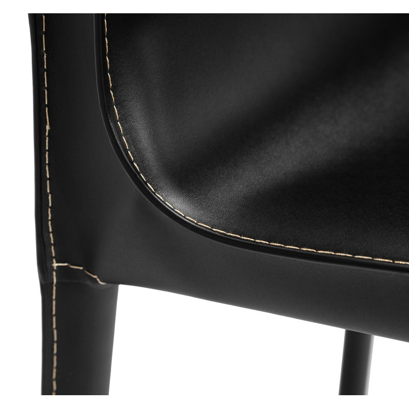 Jada Upholstered Stool with Metal Frame, White, Counter Stool (26" Seat Height)