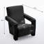 Modern  Lambswool Upholstered Accent Chair-1693209652