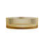 Vasque à poser ronde en verre cristal SONNY 14,17 po, couleur or pâle - Sans robinet ni bonde