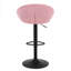Swivel Upholstered Adjustable Height Counter Stool with Metal Frame-1004857089