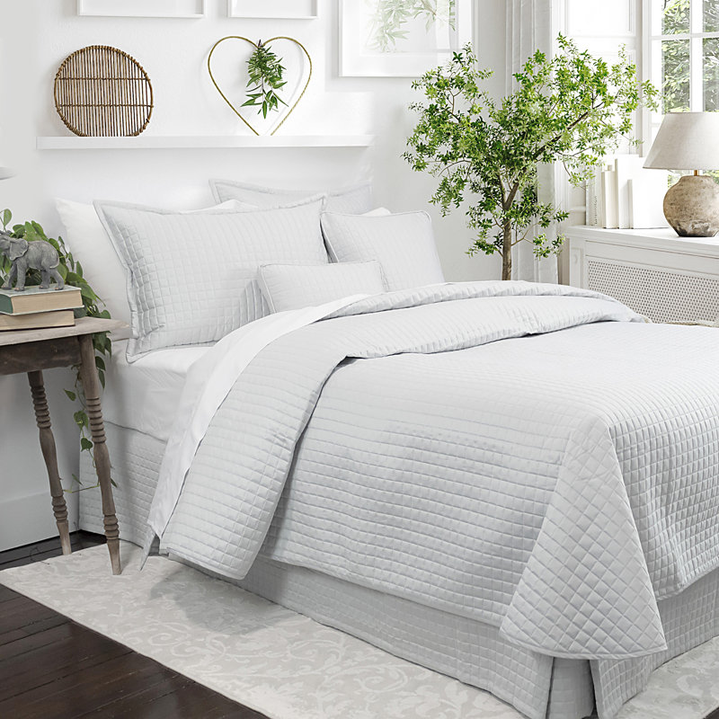 Galena Bed Skirt, Gray, Full