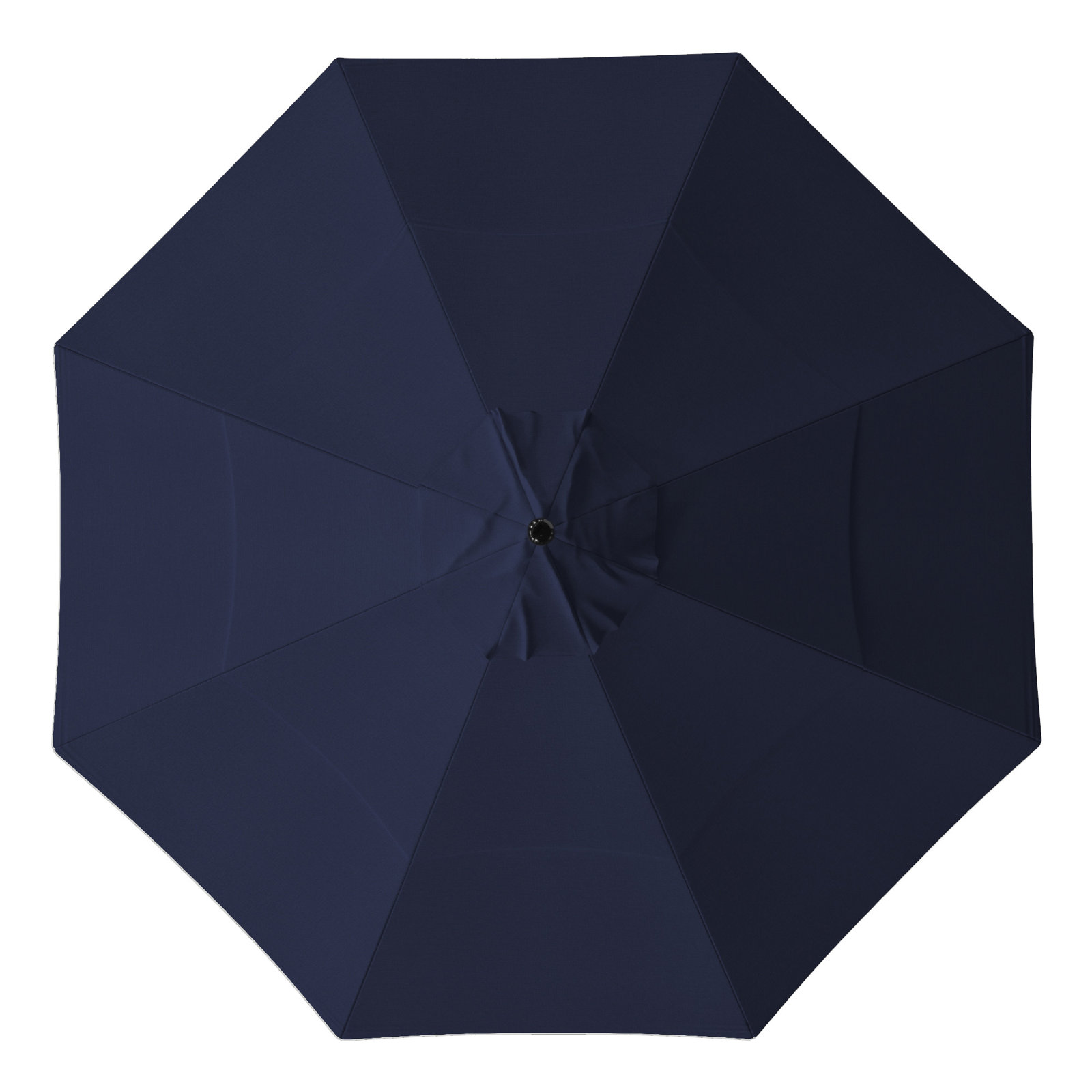 Delora 132'' Outdoor Umbrella, Navy Blue Performance Canvas, Stone Black