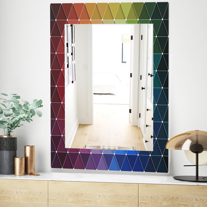 Miroir de salle de bain/meuble-lavabo triangulaire colourfields 16, H 39,4 po x l 29,5 po