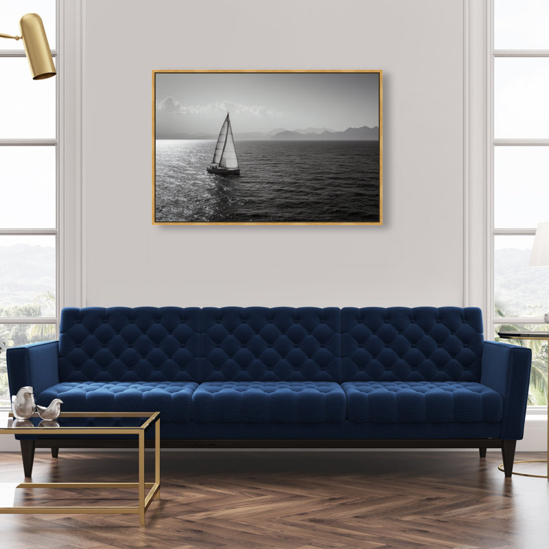 Edge Of Silence Print by Oliver Gal, 25"H x 37"W, Gold Floater Frame