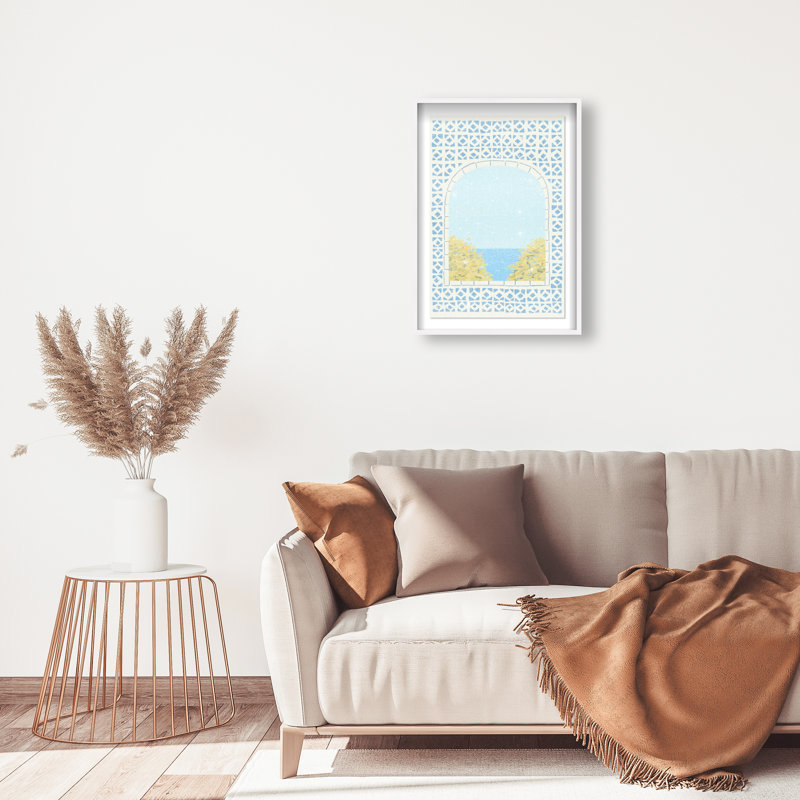 Mediterranean Window II Shadowbox Architecture Print by Oliver Gal, Black Frame, 10 x 15, 55.5"H x 37.5"W, White Shadowbox