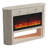 Aethera 63" Travertine Electric Fireplace Sideboard