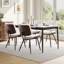 Chaises de cuisine et de salle à manger rembourrées de style Mid-Century moderne avec dossier en noyer-1485823045