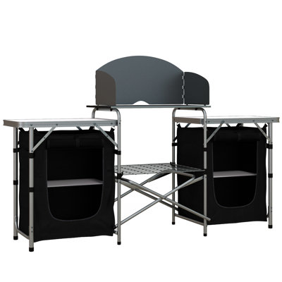 Table de pique-nique de restaurant d'extérieur L 68,5 po x l 18,9 po Shanila