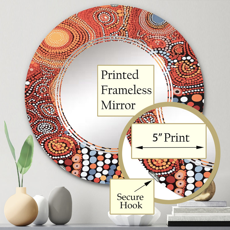 Miroir mural rond Daisytown, 24 po x 24 po