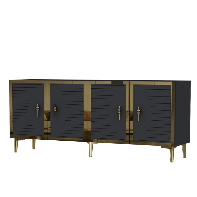 Console, Gris/doré, Gris