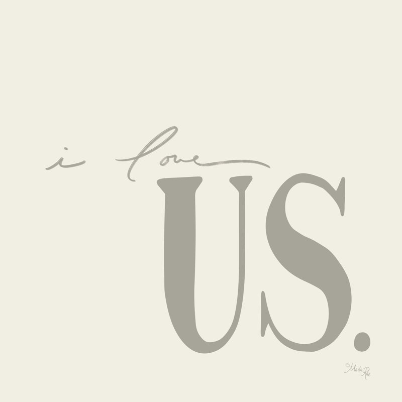 «I Love Us On Canvas» par Marla Rae, reproduction, H 30 po x l 30 po x P 1,25 po