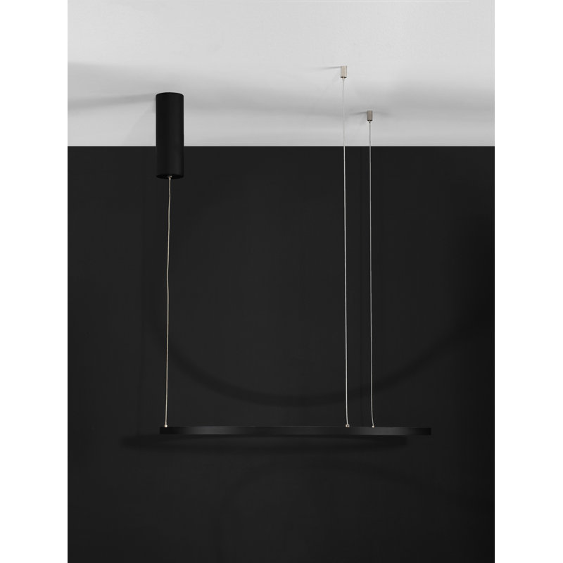 1 - Light Black LED Cylinder Pendant