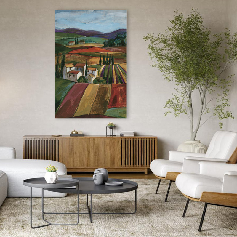 Champ de lavande I - champ bleu-brun France, H 48 po x l 32 po