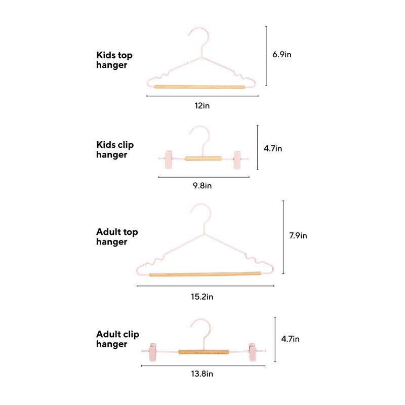 Adult Clip Hangers, Blush