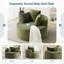 2 pièces - Fauteuil d'appoint rond de 43 po, fauteuil rembourré en velours côtelé à dossier profond sans siège-131268267
