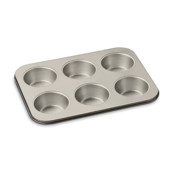 Silicone Texas Muffin Pans and Cupcake Maker, 6 Cup Jumbo, Set of 2,  Professional Use