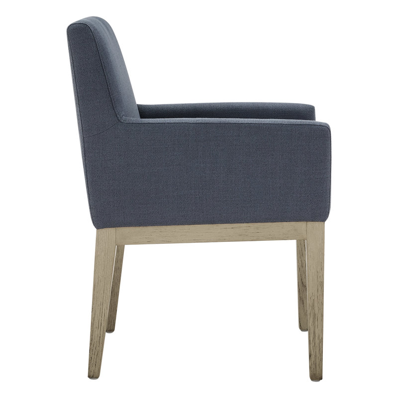 Bethea Dining Chair with Arms, Performance Linen Effie Indigo