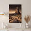 Art mural sur toile Brown Desert Mesa and Winding River-133497875