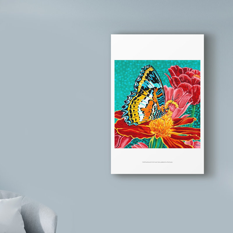 « astoileing papillon i », art sur toile, H 19 po x l 12 po x P 2 po
