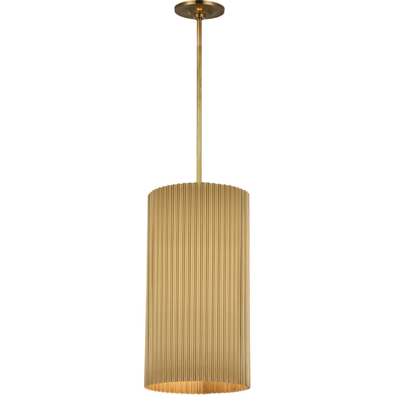 Marie Flanigan Rivers Small Fluted Pendant, Bronze, 55.5" H x 11" W x 11" D