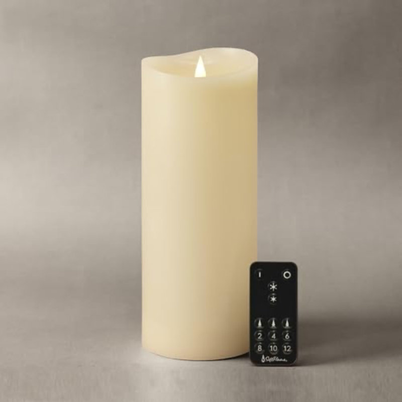 Flameless LED Candles with Remote Control, Flickering 3D Moving Flame Battery Operated Candles in Real Wax Shell for Indoor Use, Home decor Ivory