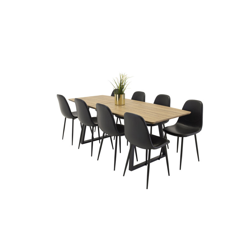 Nevis Butterfly Leaf Dining Set, Black