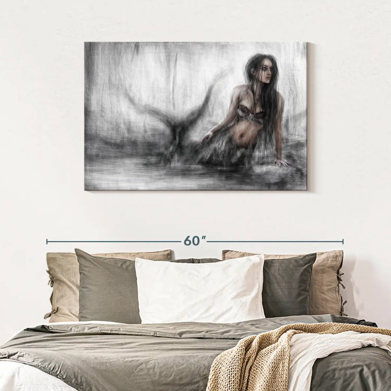 Kelan Dark Mermaid, 30" H x 45" W