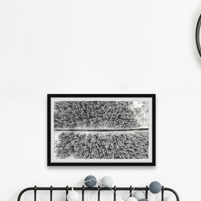 Road Through The Forest - Single Picture Frame Print, 20cm H x 30cm W x 3.81cm D