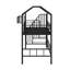 Lit mezzanine simple en métal avec toit-577420961
