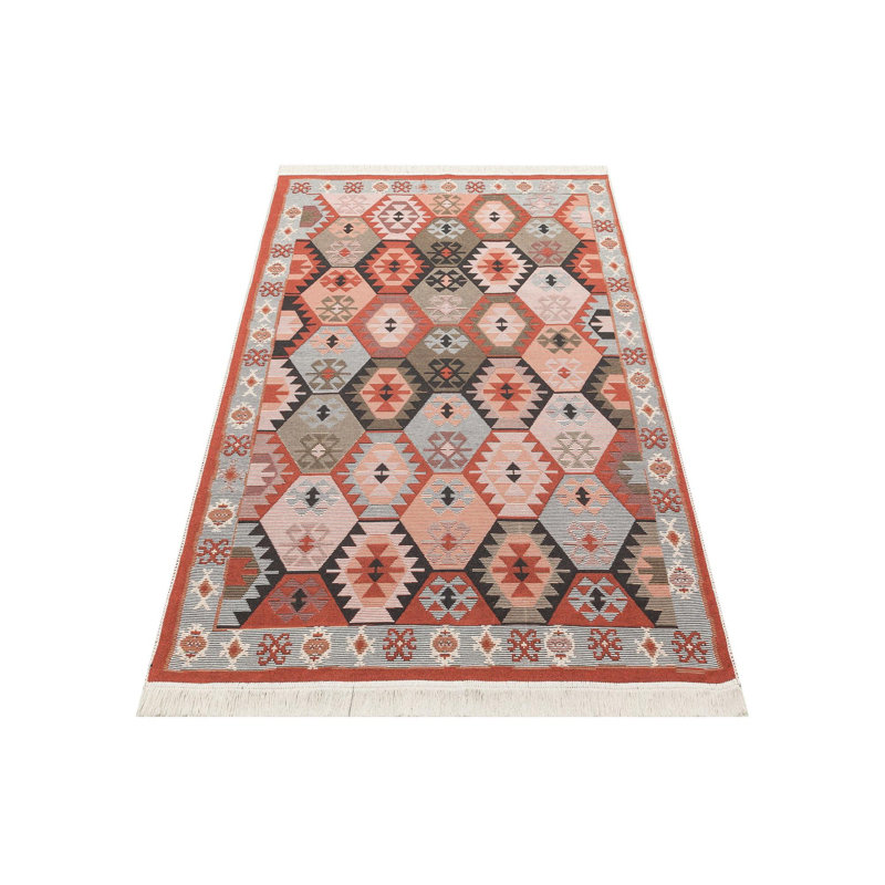 Selina Cotton Flatweave Area Rug, Runner 203.2 x 762cm