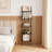 5-Tier Wall Mounted Ladder Shelf With Metal Frame And Wood Shelves, Tall Open Storage Rack For Home Office Bedroom Living Room-136822443-136822437
