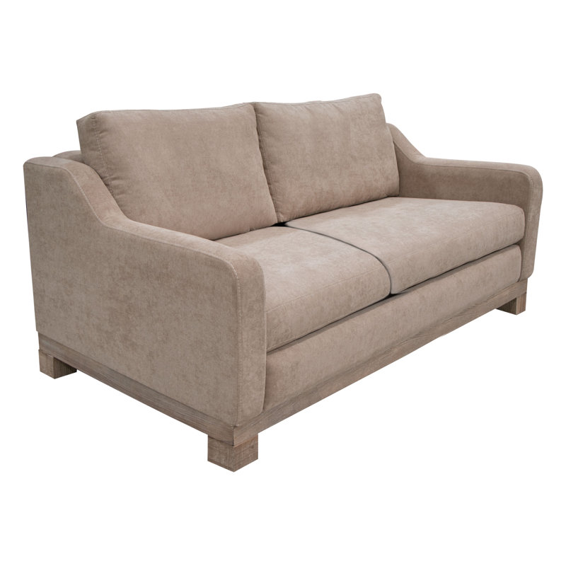 Structure et base en bois Deotis, canapé, 90.5'', Polyester brun pâle