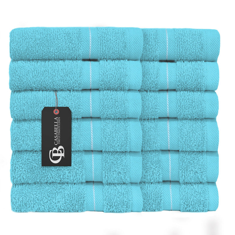 Casabella Luxury Face Towel, Teal