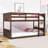 Twin Over Twin Wooden Bunk Bed With Safety Guardrails-960743334