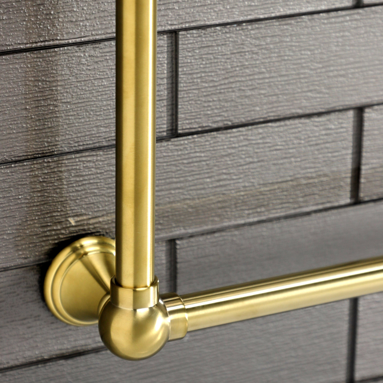 Maximilien 24" Wall Mounted 3-Bar Towel Rack, Brushed Brass
