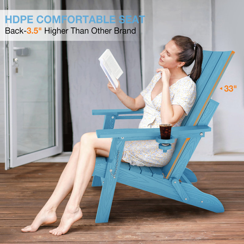 Outdoor Adirondack Chair, Blue