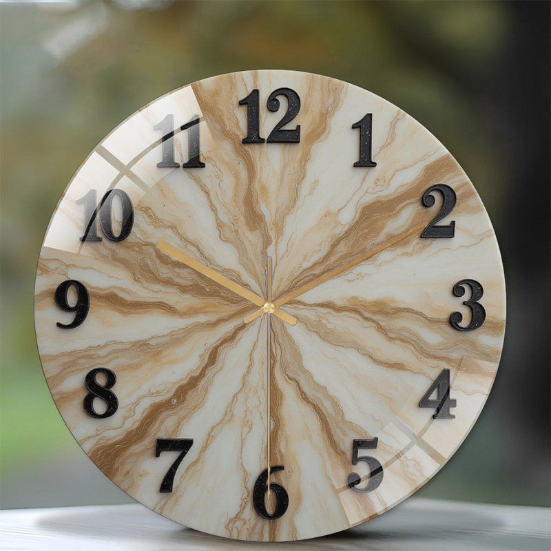 Horloge murale élégante avec horloge murale moderne en verre 12 po