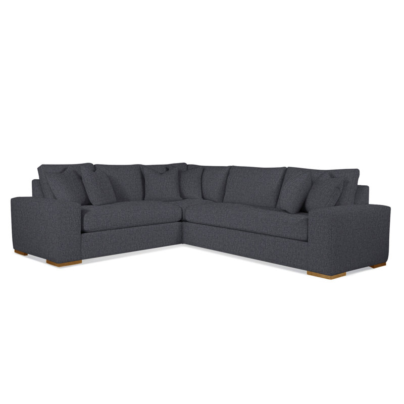 Memphis Sectional, Left Hand Facing, Honey, Basic Navy; 0317-61