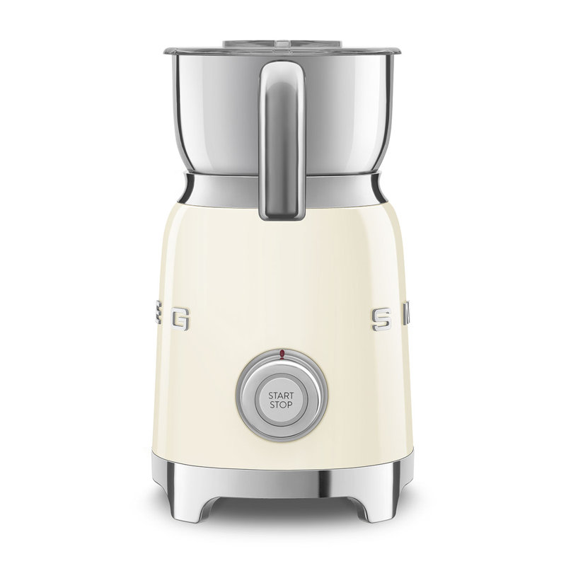 Cream Retro Stainless Steel Electric Milk Frother
