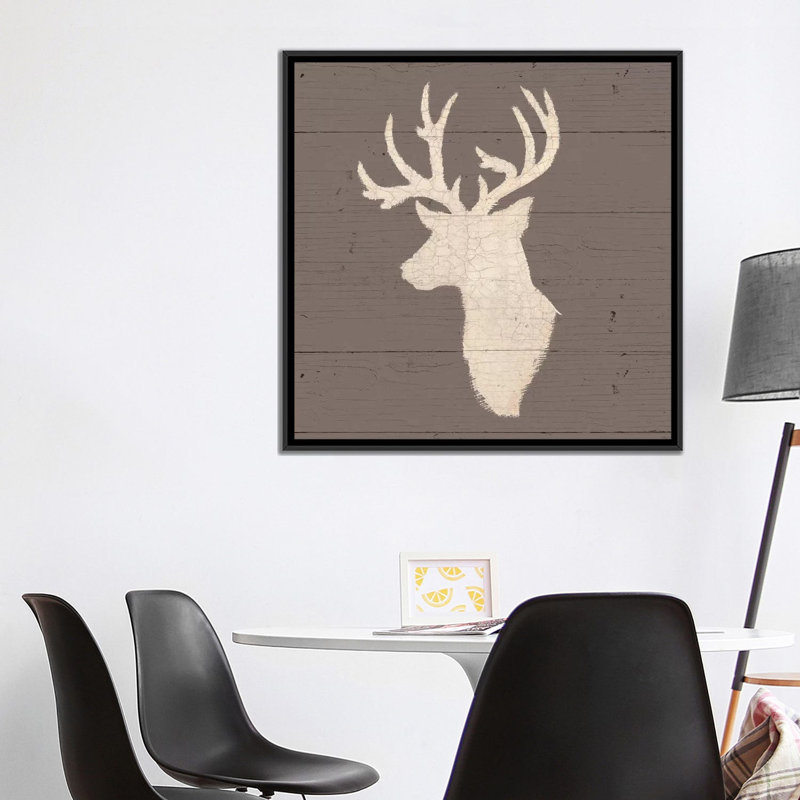 Rustique élégance ii, impression sur toile tendue, H 26 po x l 26 po x P 1,5 po, Toile avec cadre noir, Pas de tapis